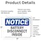 Signmission Battery Disconnect Inside, 7 in W x Rectangle, Vinyl Decal OS-2PACK-NS-D-57-L-15297 - alternate 4